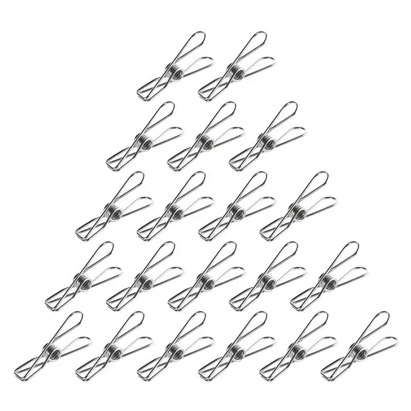 

20 шт., прищепки из нержавеющей стали для сушки одежды
