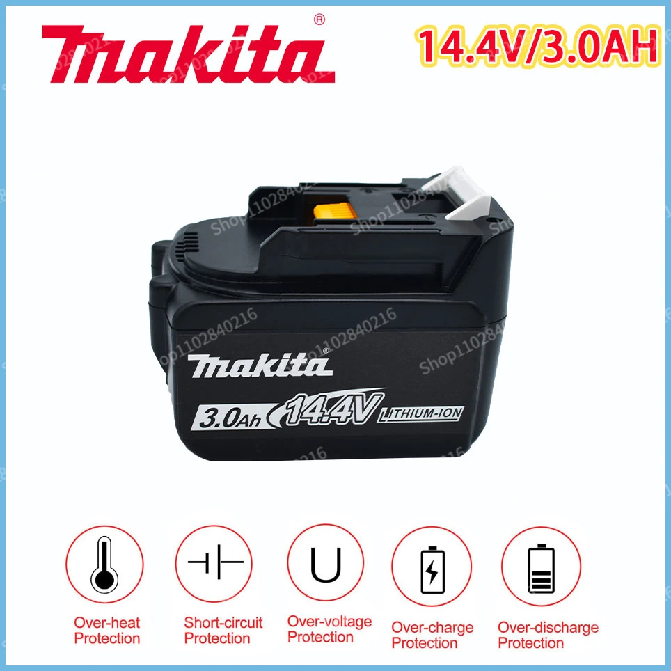 

Makita 14.4V 3.0AH 4.0Ah 5.0AH 6.0Ah BL1430 BL1415 BL1440 196875-4 194558-0 195444-8 rechargeable battery for LED indicator