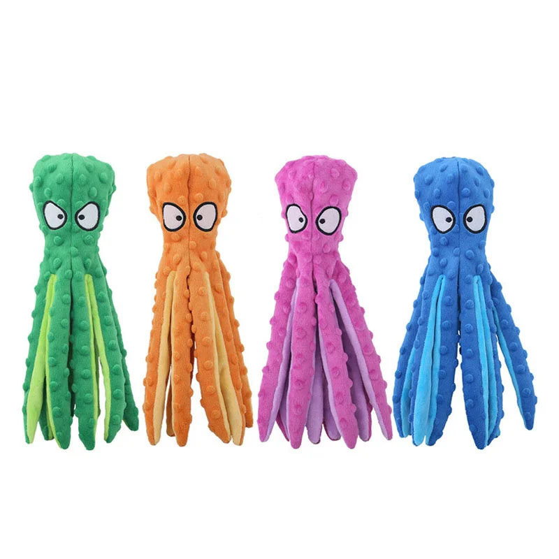 

Plush Dog Cats Toy 8 Legs Soft Octopus Outdoor Play Interactive Chew Toy Sound Squeaky Dog Toy Plush Dog Toys
