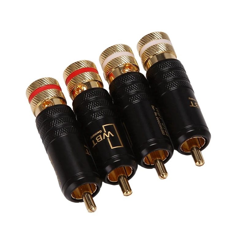

8Pcs Rca Locking Plugs Audio Video Connectors