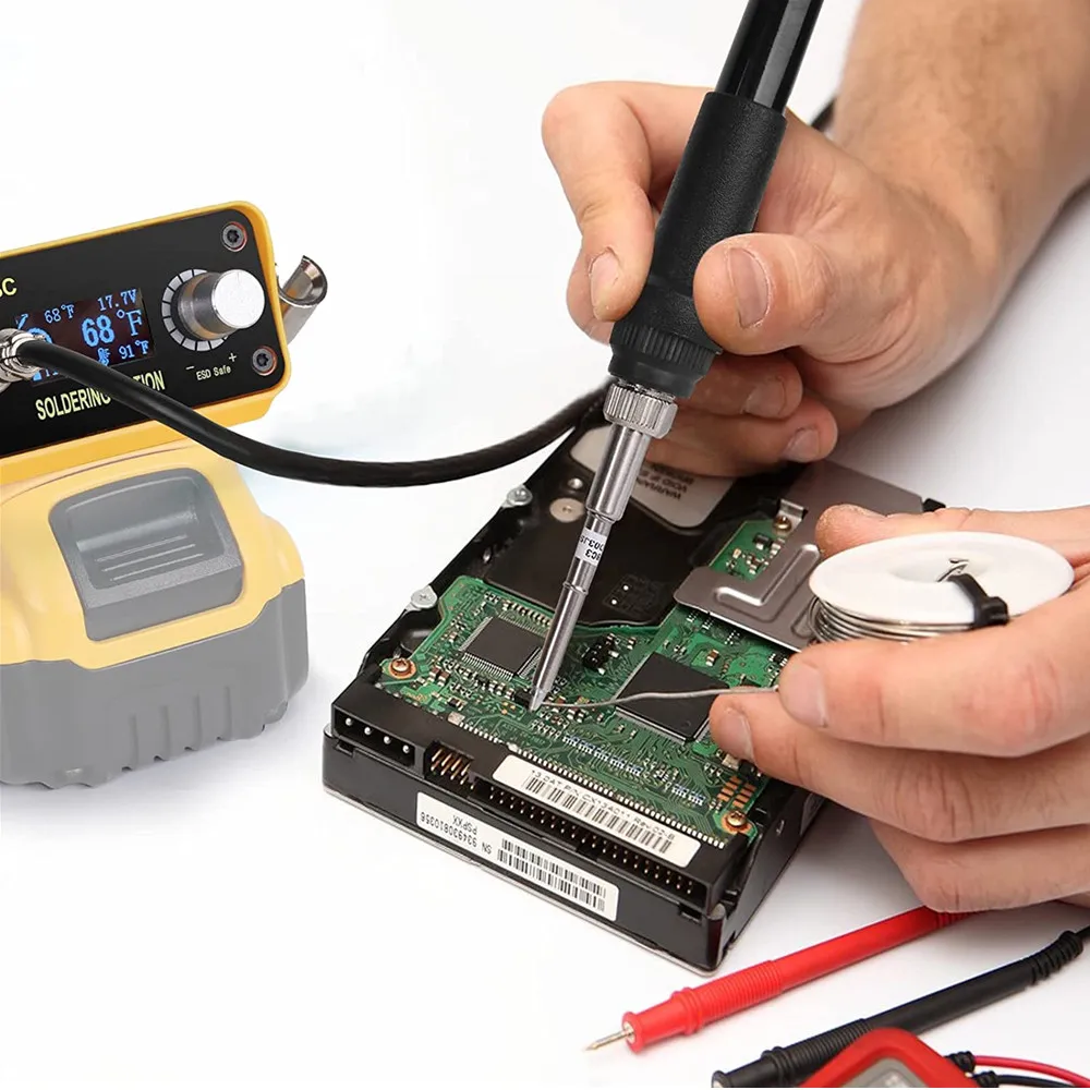 Cordless Soldering Iron Station For Dewalt 20V Max Li-ion Battery DIY Electric Digital Soldering Station For Repair Wire Welding
