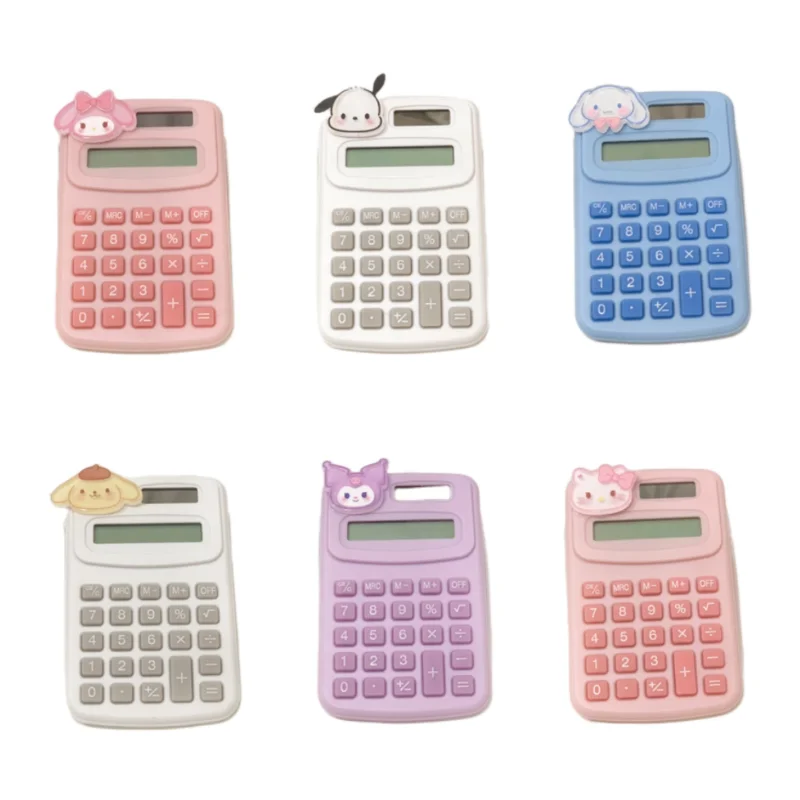 

Hello Kitty Cinnamoroll Kuromi My melody Pochacco Kawaii Anime Cartoon Pocket Calculator Cute Portable Creative Small Computer