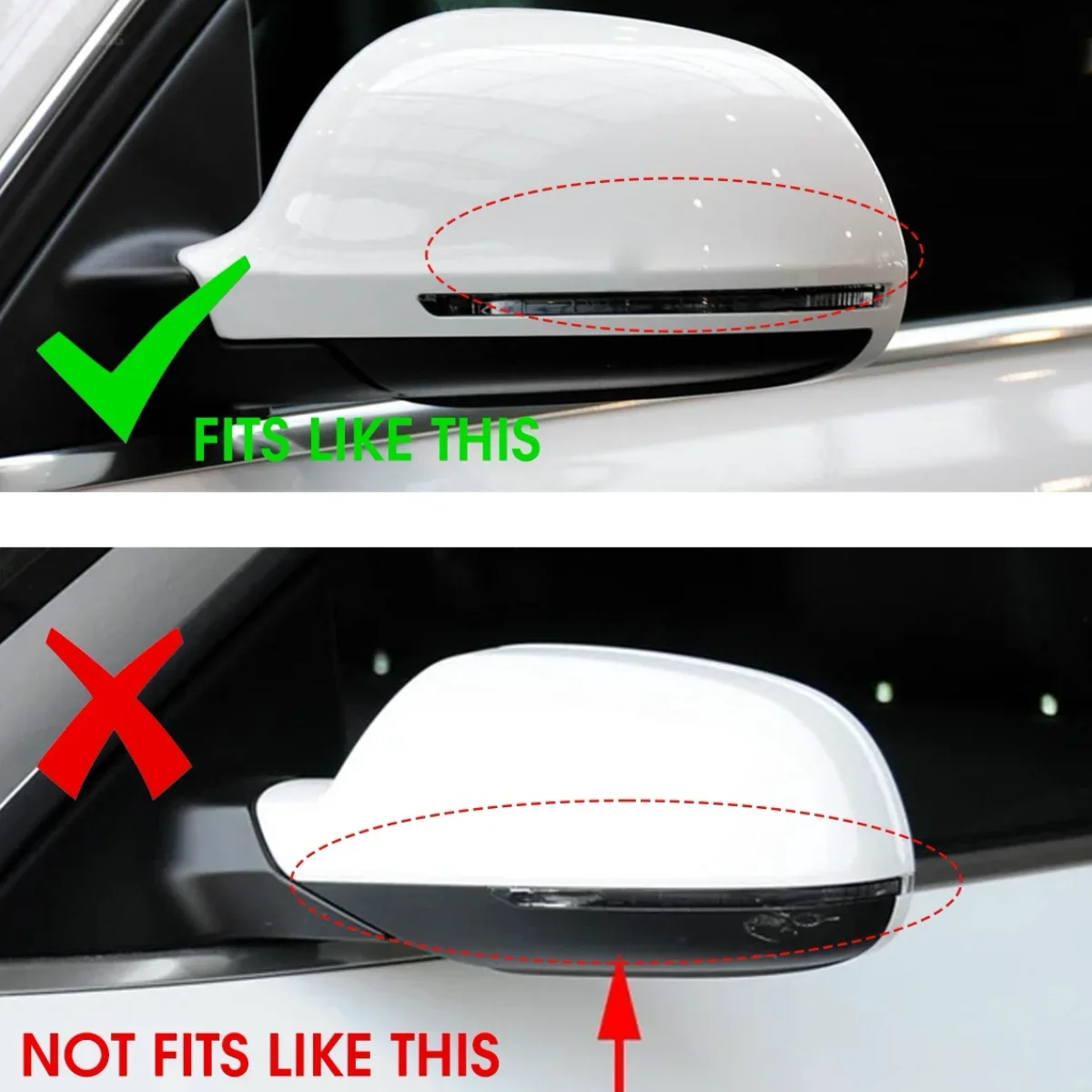 Пара накладок на зеркало дверное крыло для Audi A3 A4 B8 A5 A6L A8L RS6 S8 Q3 с добавлением