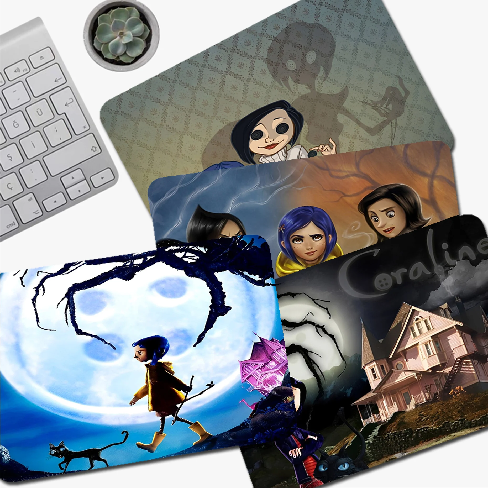 

Anime Movie C-Coraline Mousepad Non-slip Lockedge Cartoon Anime Gaming Mouse Pad Keyboard Mouse Mats for PC Gamer Mousemat