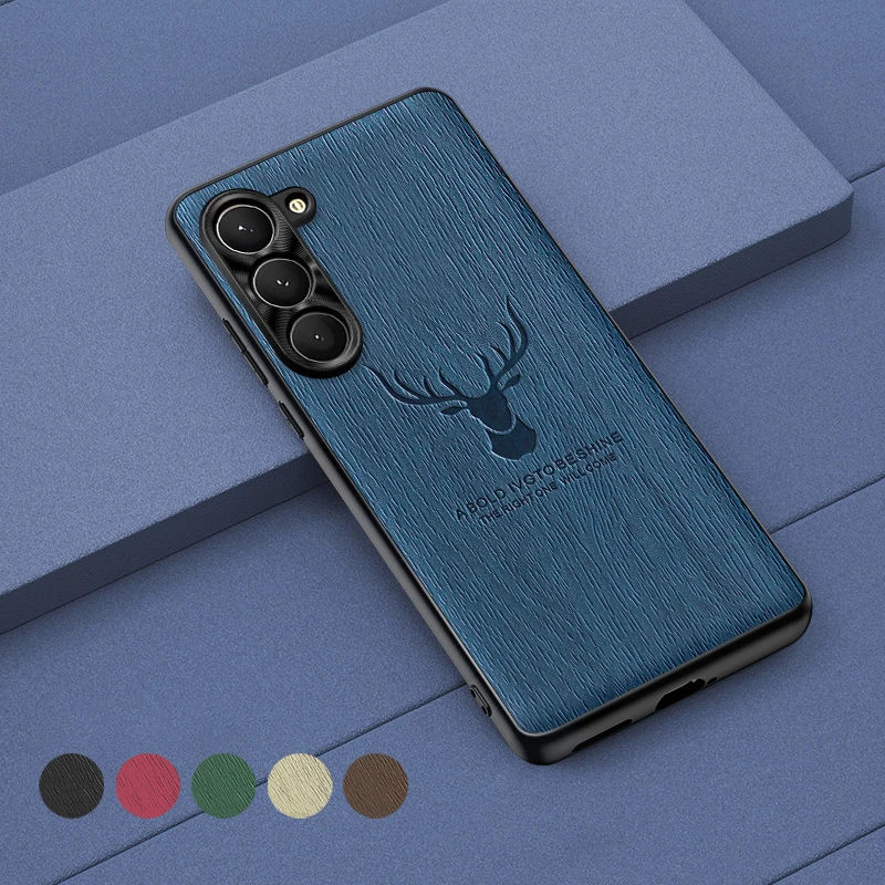 

Shockproof Case For Samsung Galaxy S23 S22 S21 Ultra Luxury Soft Leather Deer Protective Back Cover For Samsung S22 S3 S21 Plus