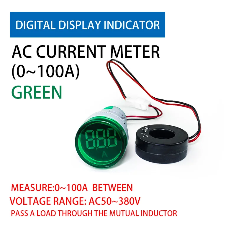 Цифровой дисплей Ad16-22dsv mini измеритель переменного тока 60-500 В общий индикатор
