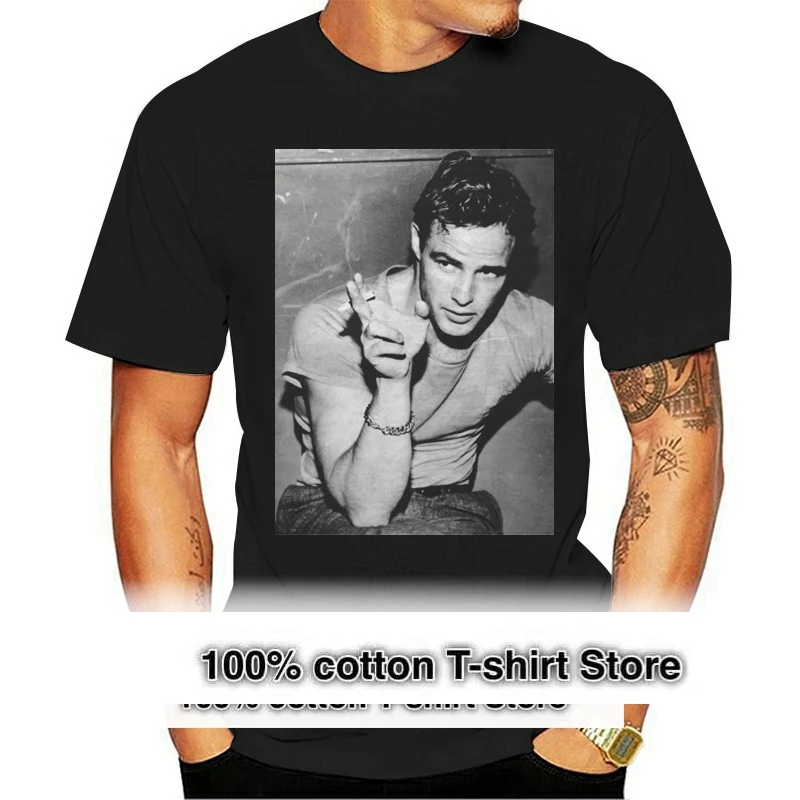 

Футболка Марлон брендо, белая, «Счастливое счастье», мои футболки, Новая удобная футболка