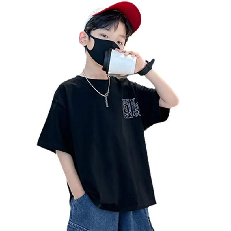 

New Arrivals Summer Boys Korean T-Shirts Fashion Back Print Hot Sale T Shirts Children's Pullover Short Sleeve Tees Tops Clothes