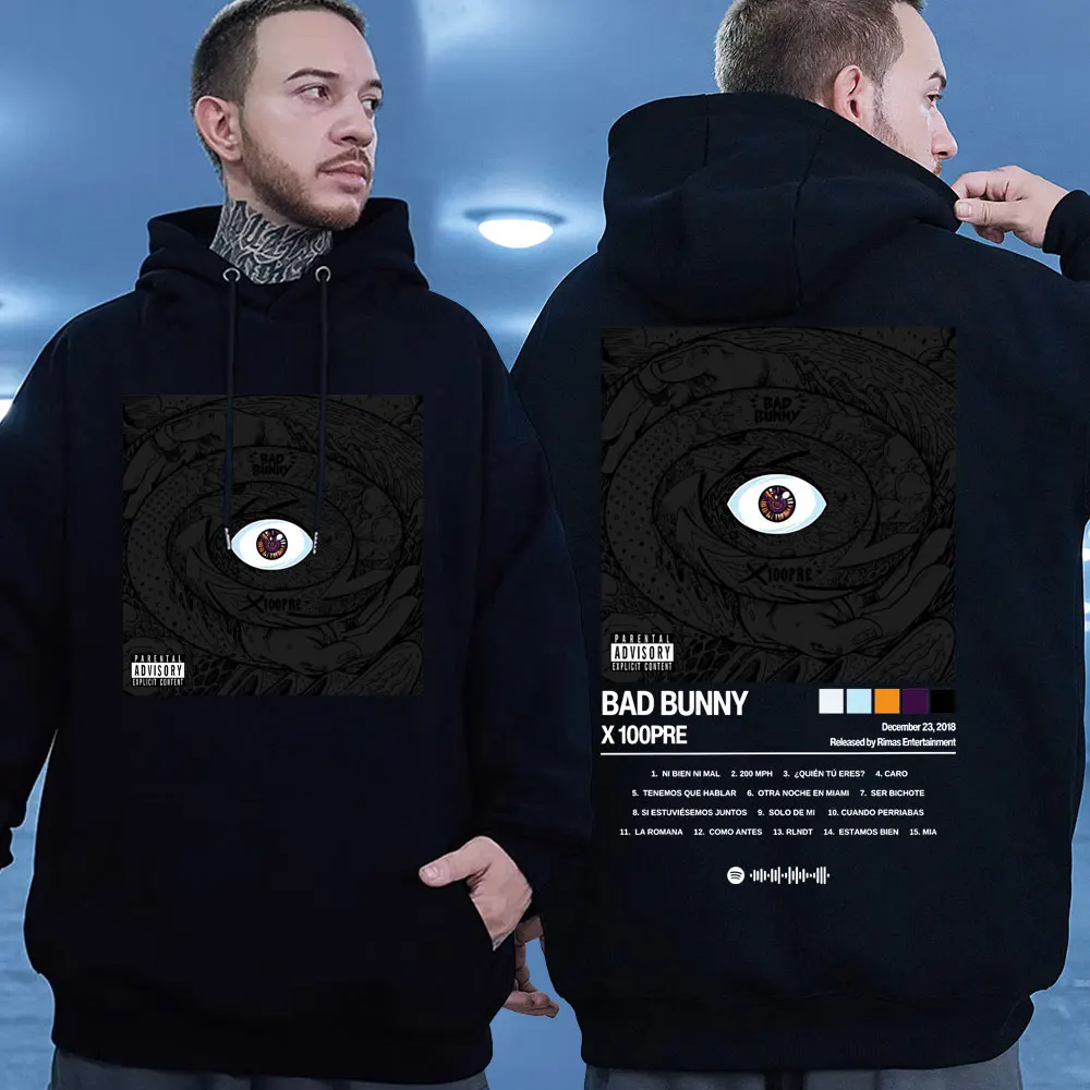 

Rock Rap Bad Bunny Nadie Sabe Lo Que Va A Pasar Mañana Album Merch Hoodies Men Women's Clothes Long Sleeve Hooded Sweatshirt