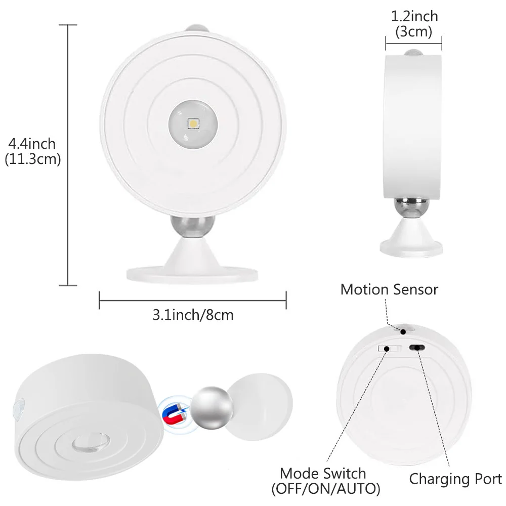 Перезаряжаемые Беспроводные Настенные Светильники С Датчиком Движения