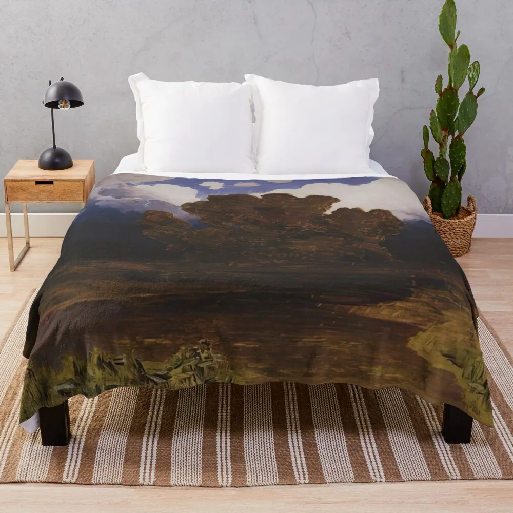 Аркагип Куинджи - Лесное озеро. Одеяло Cloud для декоративного дивана одеяла и