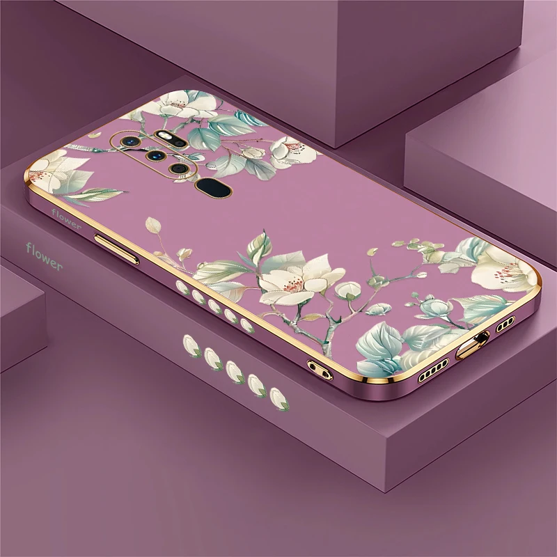 Мягкий чехол с цветком для OPPO A11X A11K A11 A9 A8 A5 2020 AX5 A7X A7 A12 A12E A12S A5S A3S противоударный