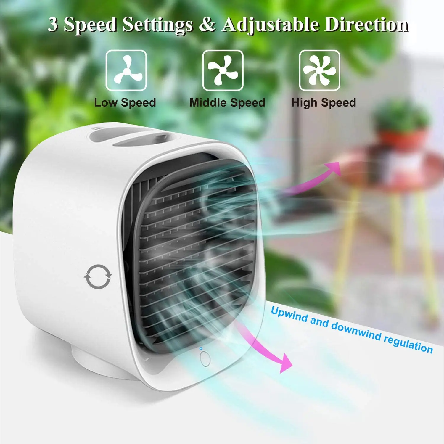 

4 In 1 Portable Cooler Air USB Conditioning Fan For Home Office Super Quiet Humidifier Misting Fan Desktop Cooling Fan