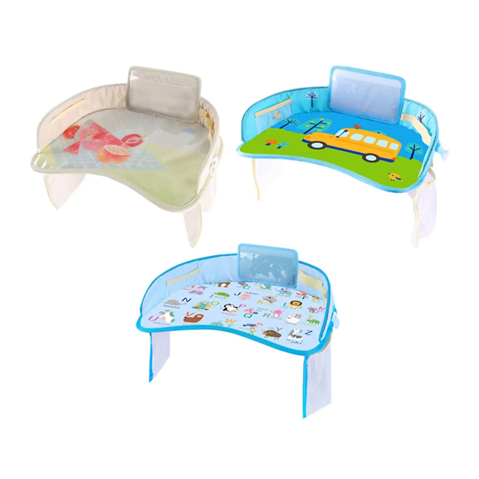 

Toddler Lap Desk Organizer Eating Drawing Snack Activity Tray Car Seat Play Table Waterproof Kids Travel Tray for Airplane Baby