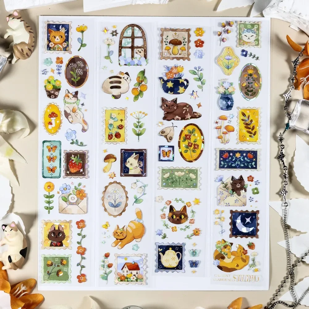 Kawaii Cats and Stamps Washi ленты