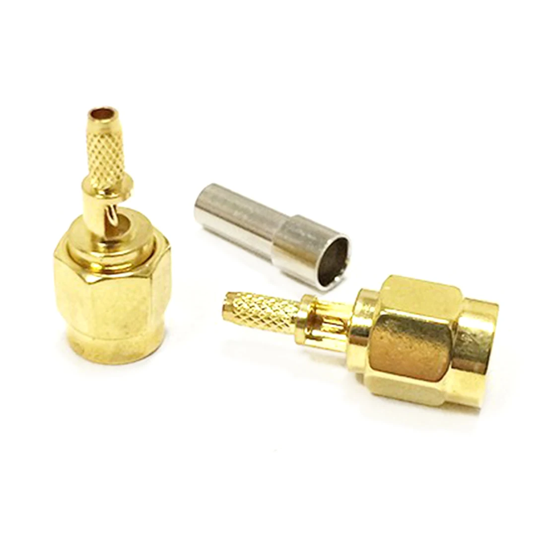 

1pc SMA Male Plug Open Sunroof RF Coax Connector Crimp RG316 RG174 LMR100 Straight Goldplated New Wholesale