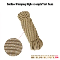 outdoor camping high strength tent rope khaki camping reflective rope canopy fixed adjustment string