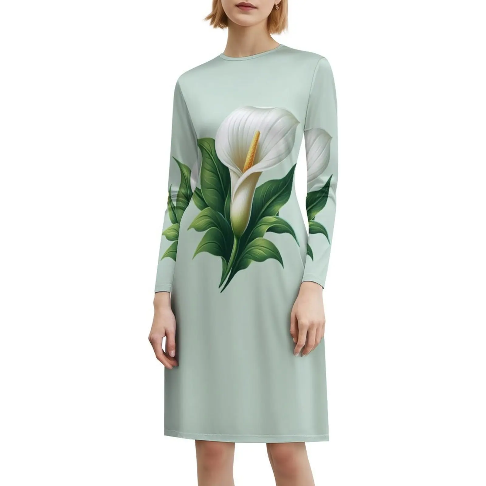 Мини-платье Calla Lily в консервативном стиле для женщин, свободное повседневное повседневное платье трапециевидной формы, женская одежда Calla Lily (art.: 3920d34dd709c) - 3920d34dd709c