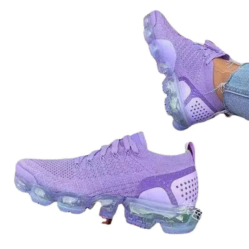 New Plus-size Fly-woven Air Cushion Shoes with A Lace-up Front Lace-up Sneaker In Summer