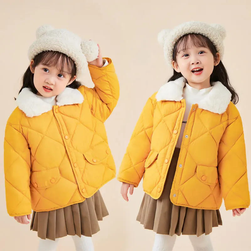 

Winter Down Jacket Boy toddler girl clothes Thick Warm Fur Collar Coat Kids Parka spring Baby 1-6Y clothing Outerwear snowsuit
