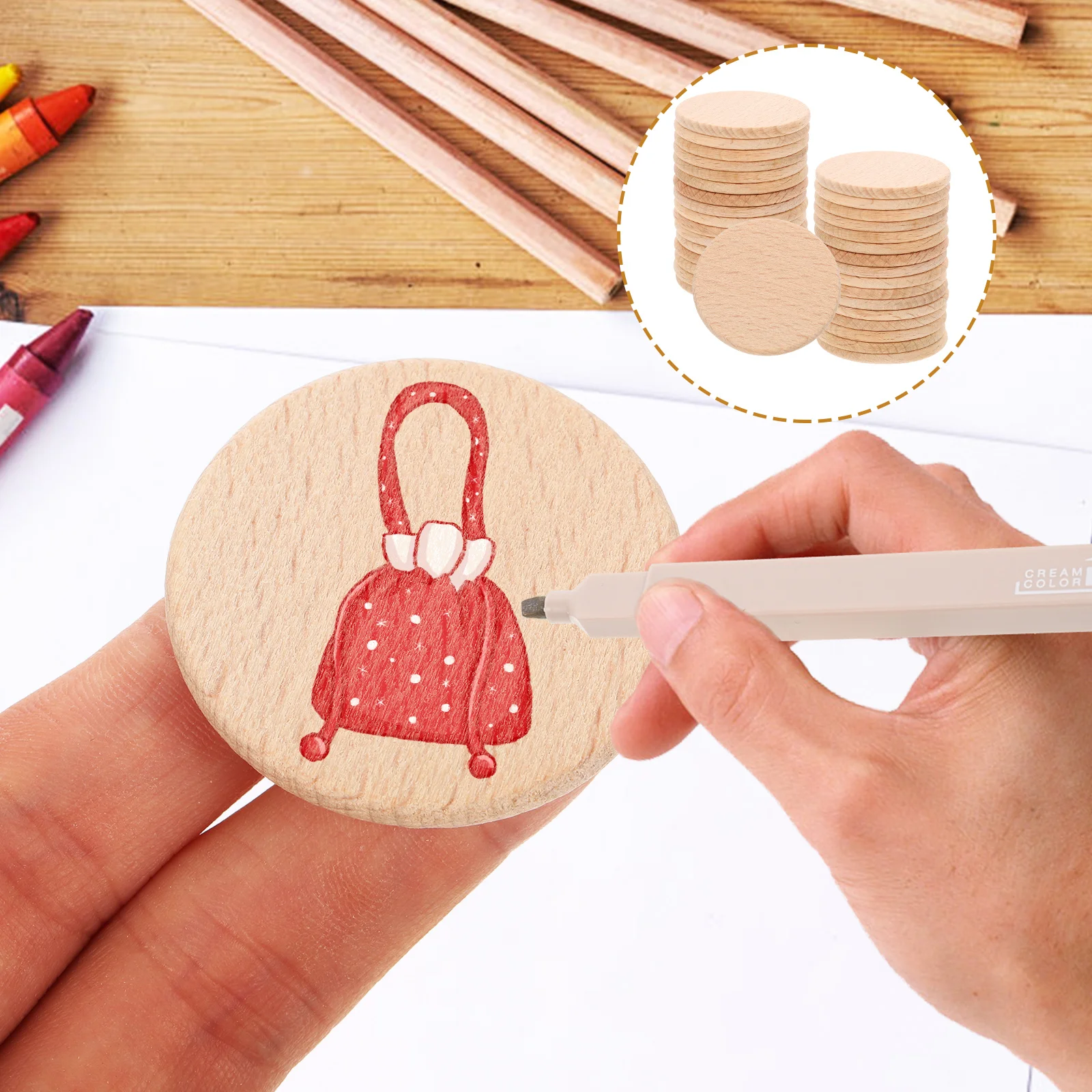 

Wood Slices Unfinished Wooden Blank Tree Cutouts Discs Round Rounds Craft Shapes Cutout Graffiti Chips Diy Circle Slice Blocks