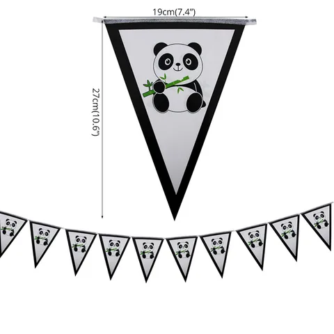 Мультяшная панда, баннер, детские украшения, животные, панда, тематические товары для вечеринки на день рождения, декор для детского праздника