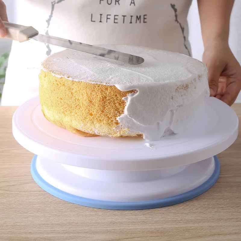 

Decorated Cake Turntable Piping Turntable with Non-slip Edge Detachable Baking Tools Easy To Clean Kitchen Accessories