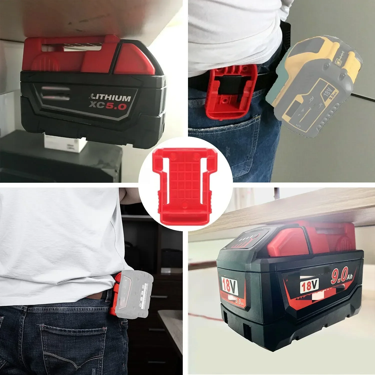 5 шт. для 48-11-1850 18 в крепежные зажимы батарей Milwaukee/Makita подвесные скобы держатели