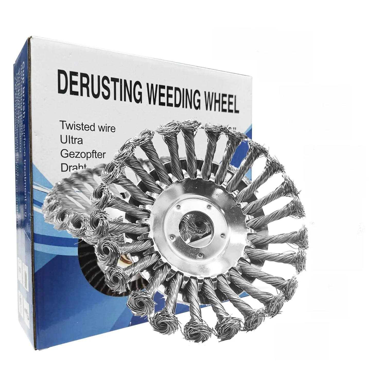 

8-дюймовый вращающийся кусторез из стальной проволоки, триммерная головка, лезвие для сорняков, совместимый с триммерами для струн, удаление ржавчины в траве с мхом,