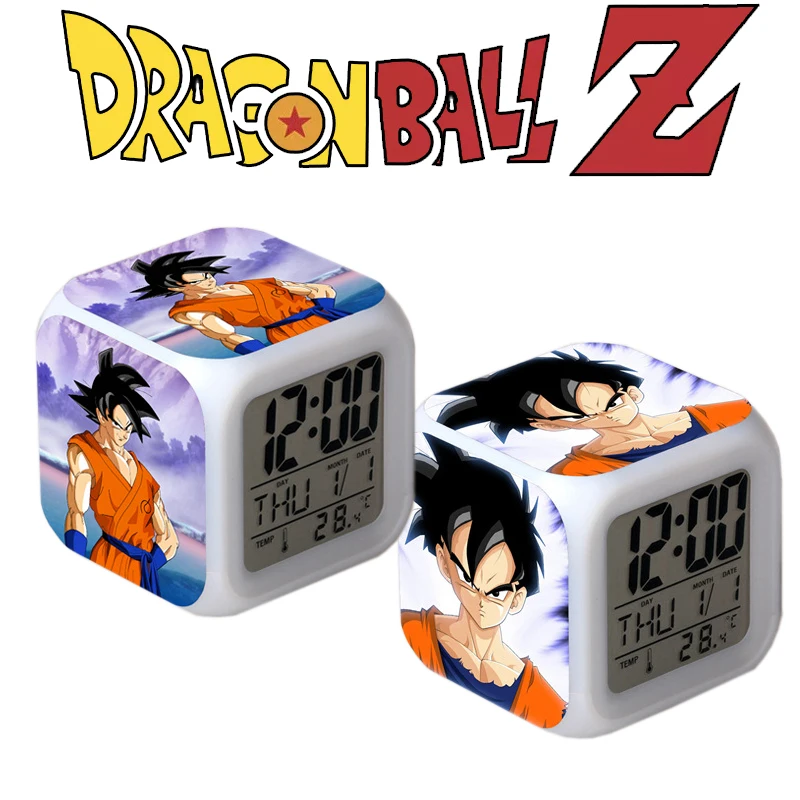 

Dragonball Son Goku Go Alarm Clock Night Light Colorful Changing Alarm Clock With LED Flash Light Kawaii Model Toy For Kids Gift