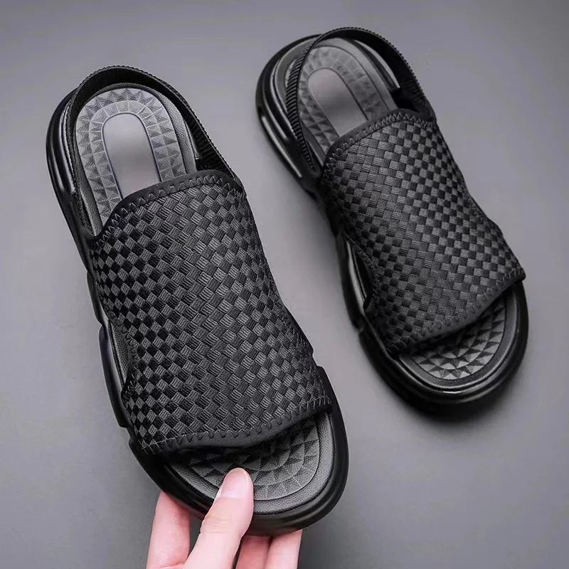 

2023 Men's Sandals Summer Beach Sandals Mens Man's Casual Leather Sandal Open Shoes for Men Fishing New Fashion Sports Shoe