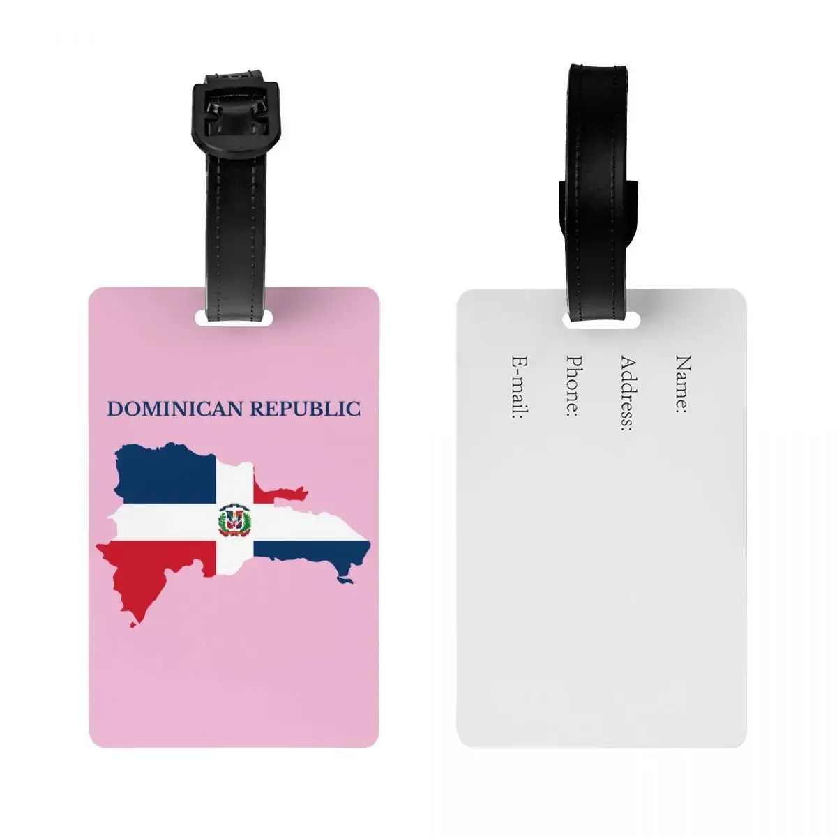 Пользовательский флаг с картой Доминиканской Республики багажная бирка на