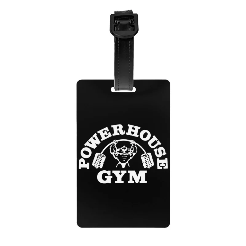 

Custom Powerhouse Gym Luggage Tag Privacy Protection Bodybuilding Fitness Muscle Baggage Tags Travel Bag Labels Suitcase