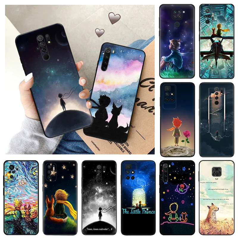 

Мягкие чехлы для телефонов Redmi 9a 9i 9c 6 6a 7a 8a k40 The Little Prince RedmiNote 8T 8 7 9 Pro 9T 9S, черный матовый чехол