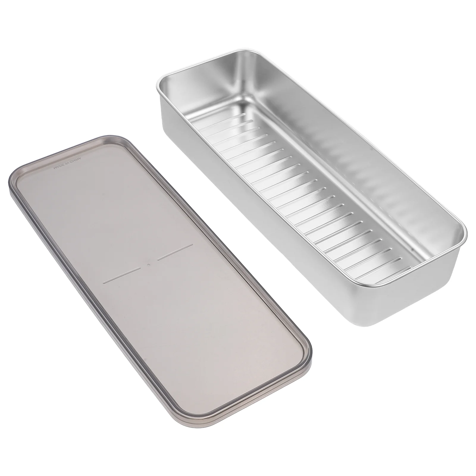 

Stainless Steel Crisper Refrigerator Meat Container Food For Fridge Storage Bacon Saver Containers
