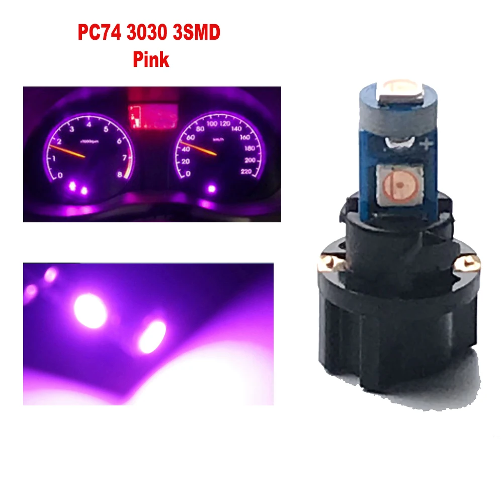 

5/10/20 шт. T5 PC74 светодиодный W3W салон автомобиля, индикатор обогрева приборной панели, Canbus, автоматический приборный светильник, клиновидная лампа, белая