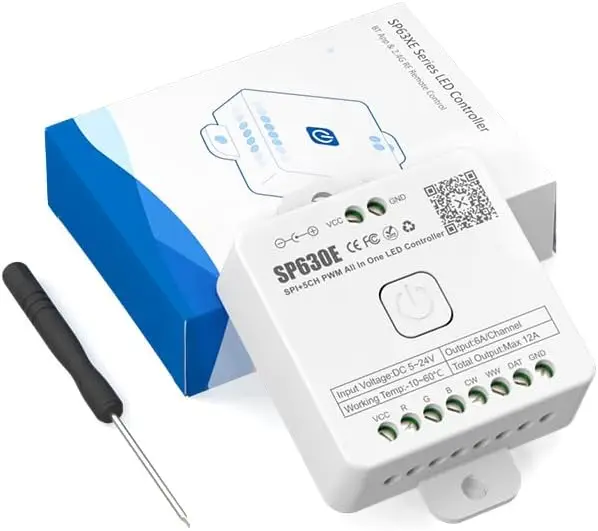 SP630e Светодиодный контроллер Rgbic Rgbcct Rgbw Rgb Cct 5 В 12 24 Cob Pwm Пиксельный светодиодных