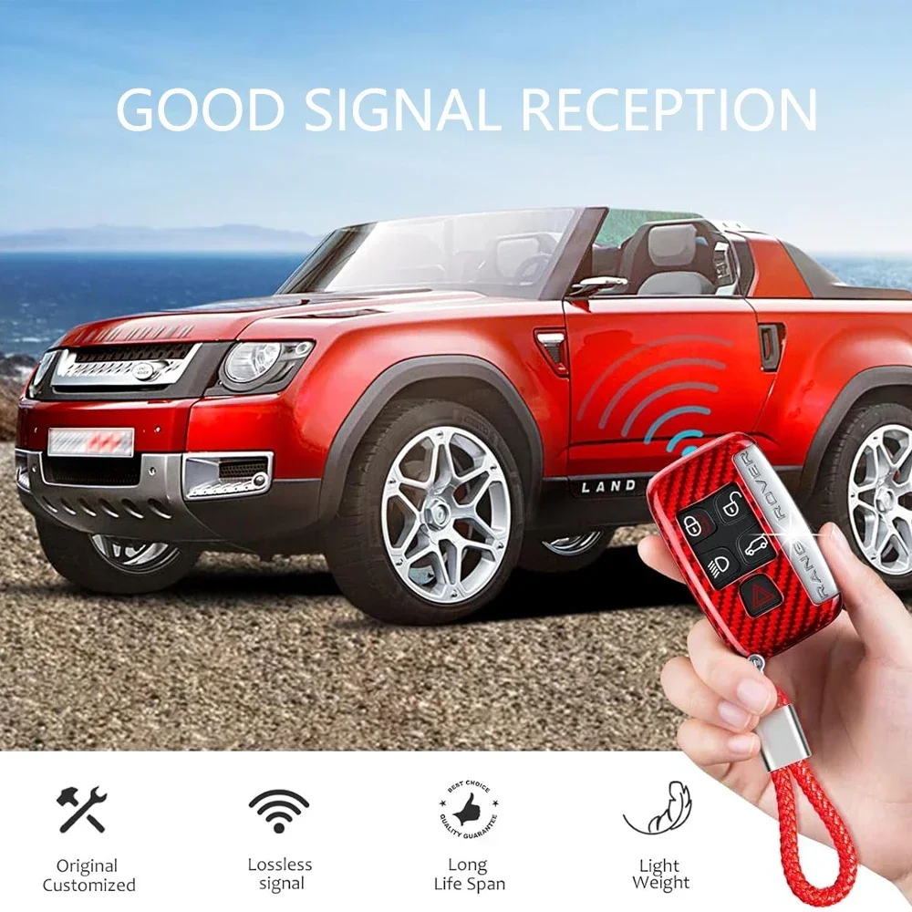 Чехол для ключей из углеродного волокна защитный чехол Jaguar 5-кнопочный