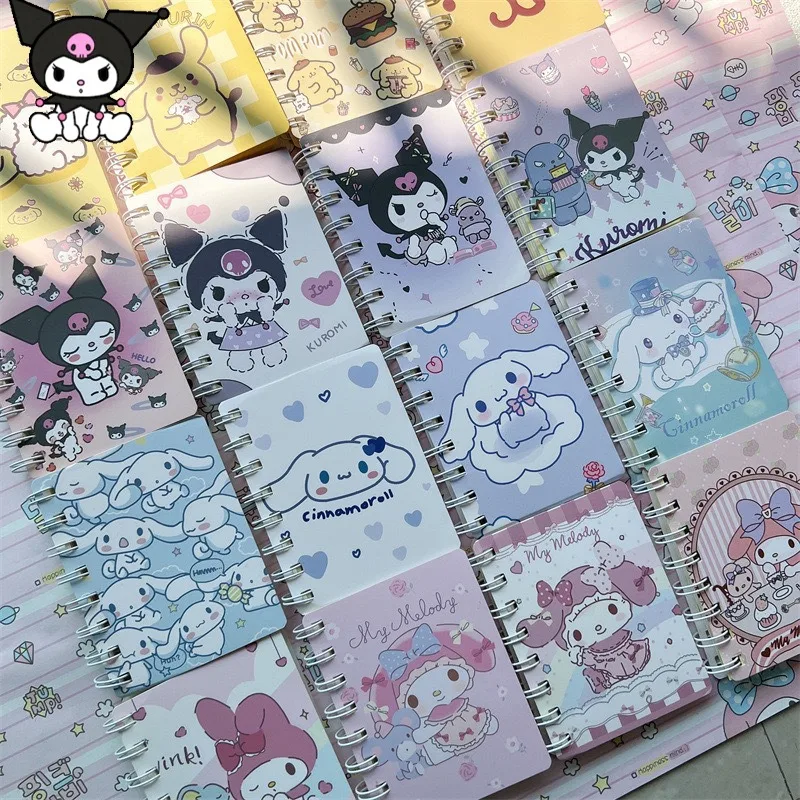 

Блокнот Sanrio Cinnamoroll Pompompurin Kuromi в виде ручки, мультяшный блокнот в стиле аниме, ручная роспись, фотоальбом для девушек, милые канцелярские принадлежности