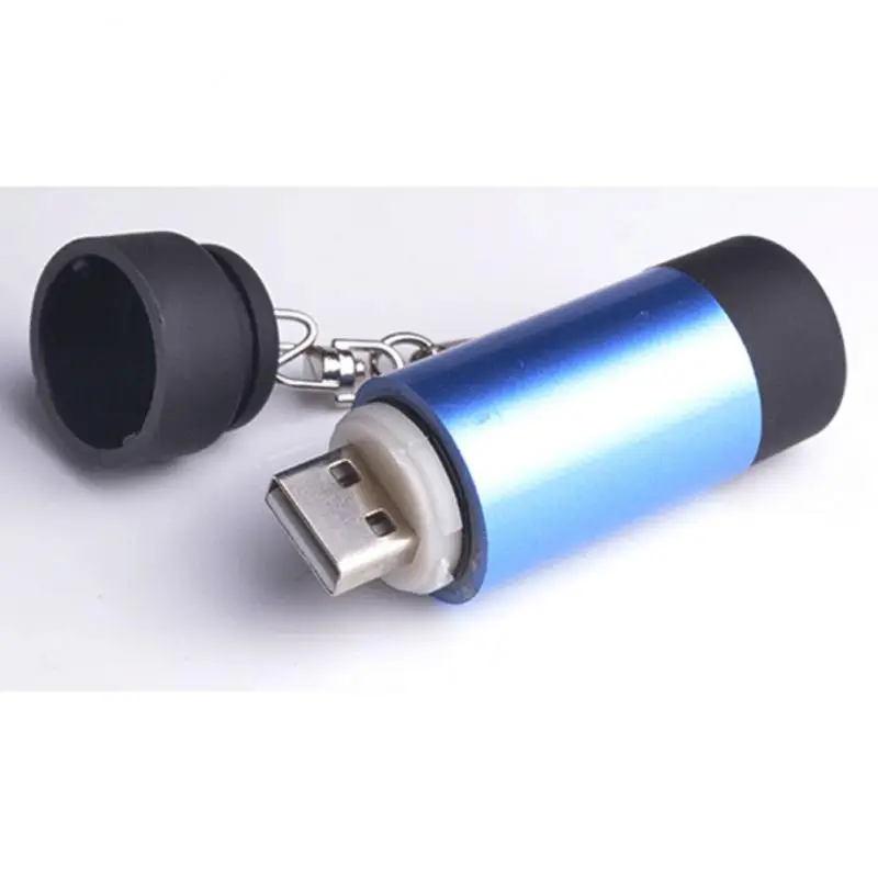 

1 шт. мини 0,3 Вт USB Перезаряжаемый светодиодный ночной фонарик брелок светодиодный фонарик водонепроницаемый Карманный фонарик для кемпинга