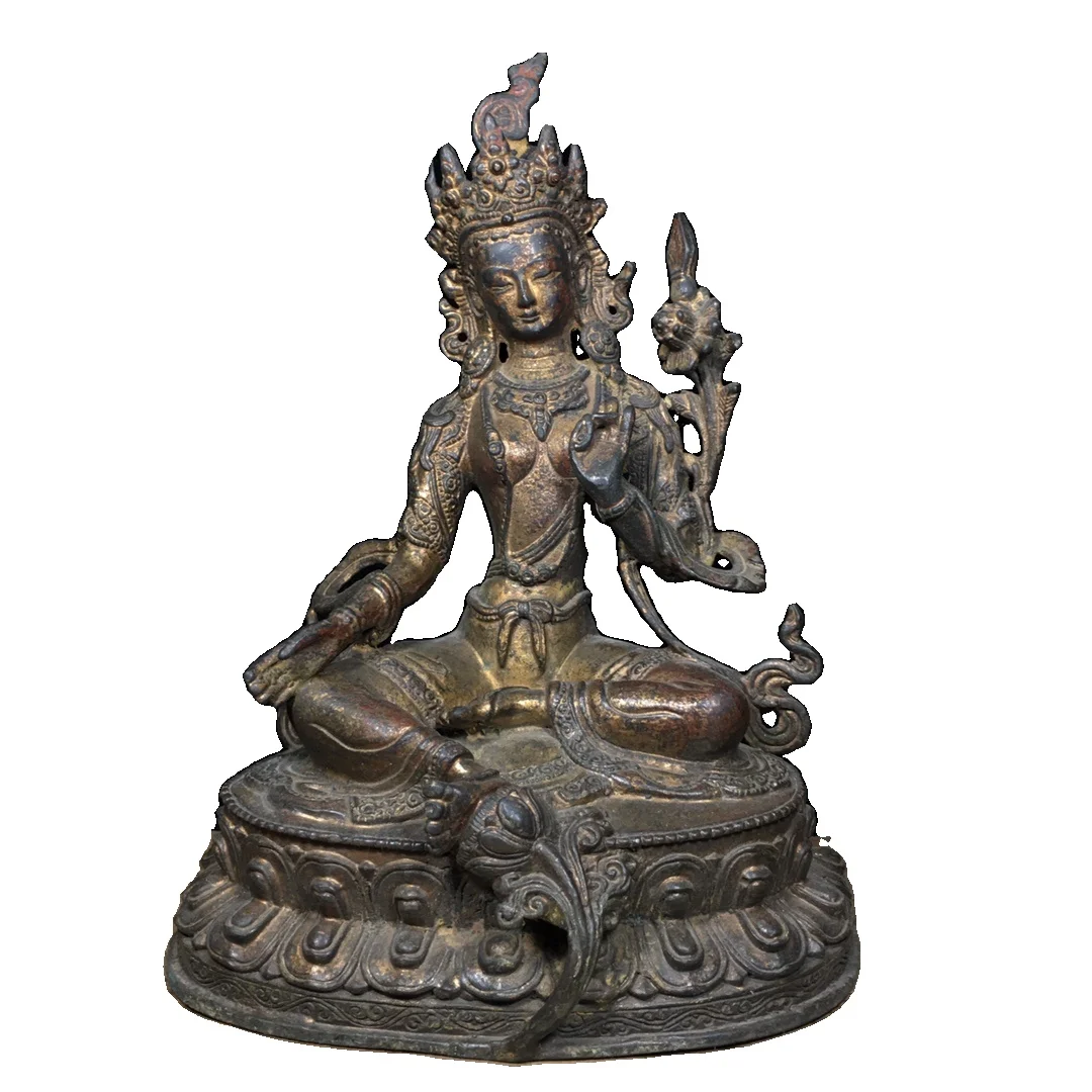 

LAOJUNLU Old Bronze Pure Patina Height 22Cm Style B33 Chinese Traditional Style Antiques Fine Art Gifts Crafts