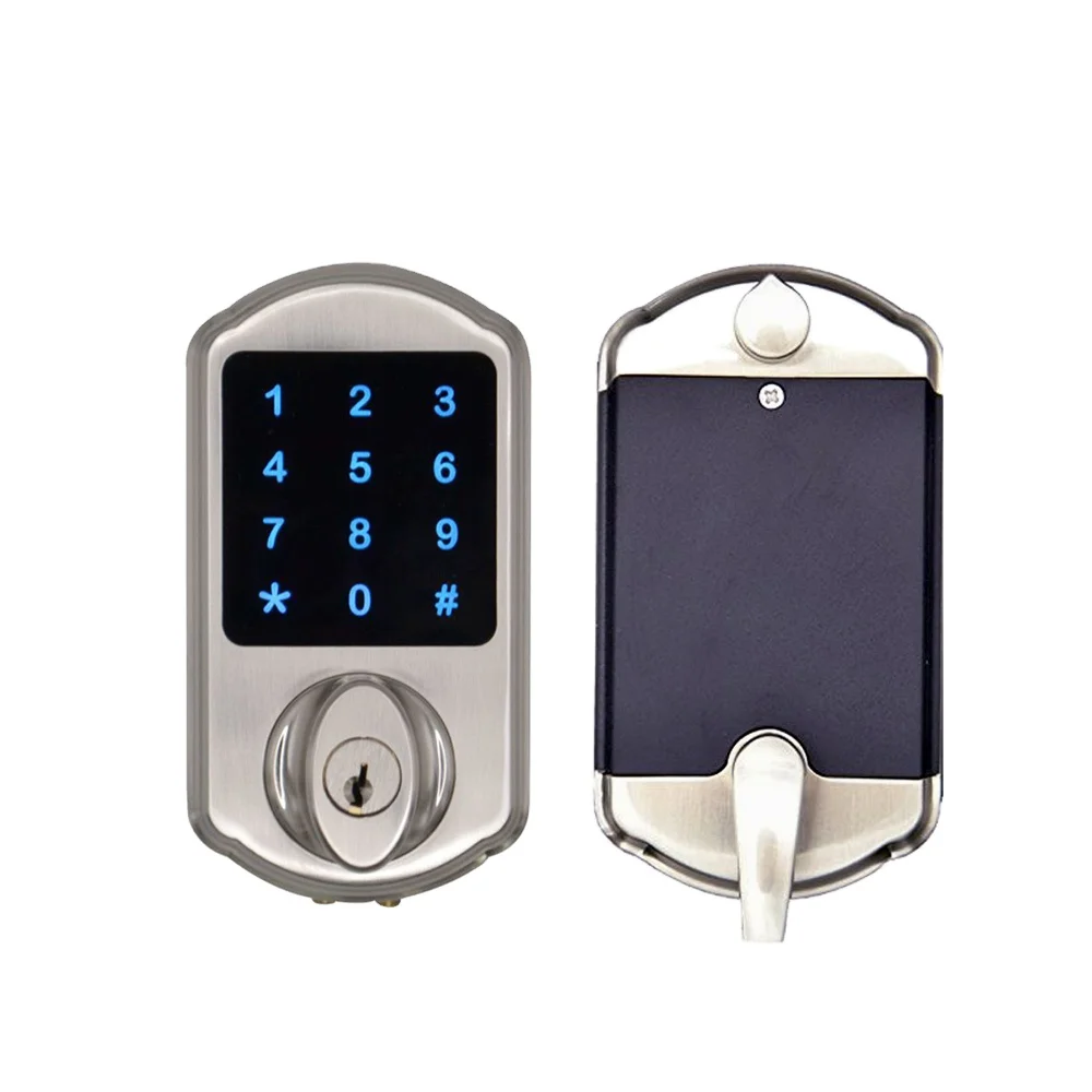 

Nordson Hotel office smart electric dead bolt lock with card reader and LED touch screen supporting one time code