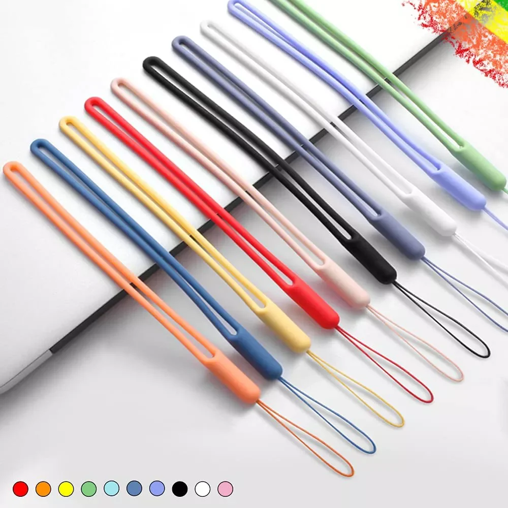 

Free Shipping for Phone Umbrella Water Bottle Camera USB Thumb Drive Keys Badge Silicone Lanyard Strap Wrist Small Short Rubber