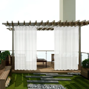 Curtains Waterproof Vertical Striped Louver Shade Vertical Dream Window Screen Outdoor Window Screen White All-match