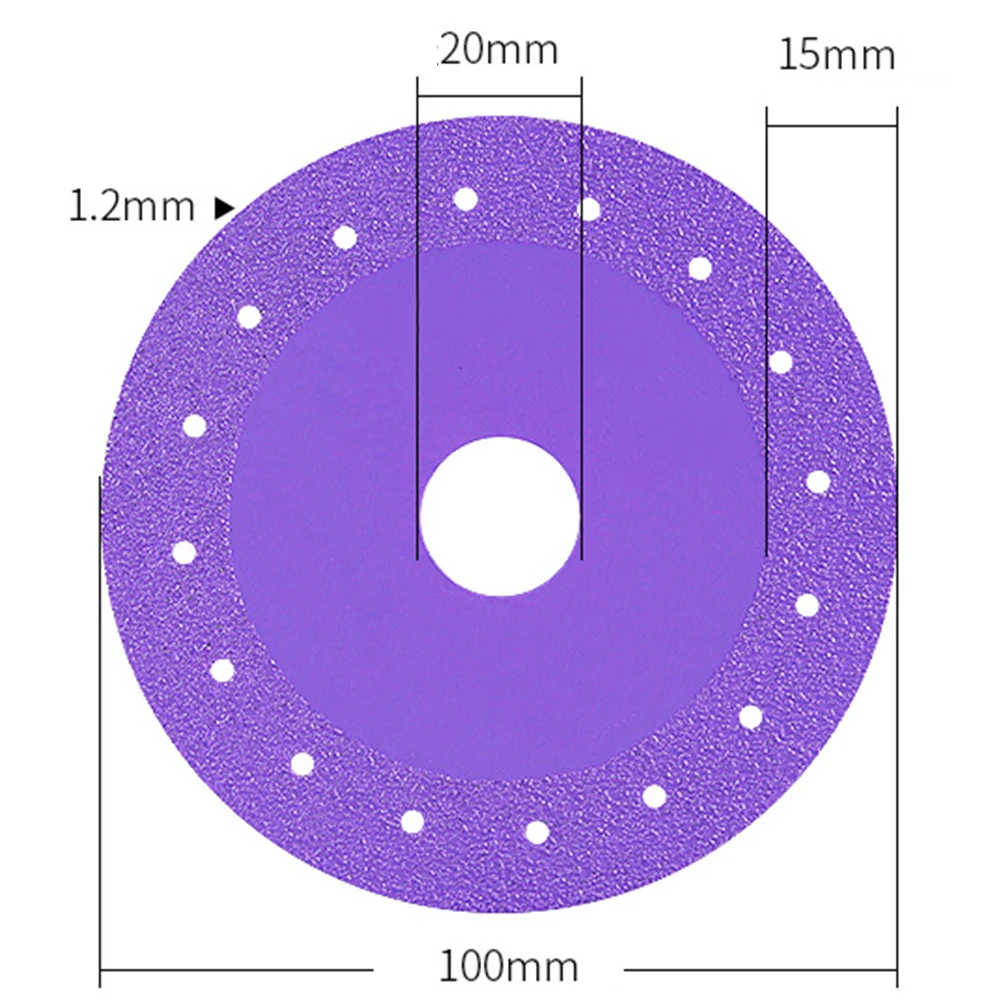 

1pc Glass Cutting Disc Marble Saw Blade 100*20*15*1.2mm For Ceramic Tile Jade Polishing Grinding Tool Angle Grinder Accessories