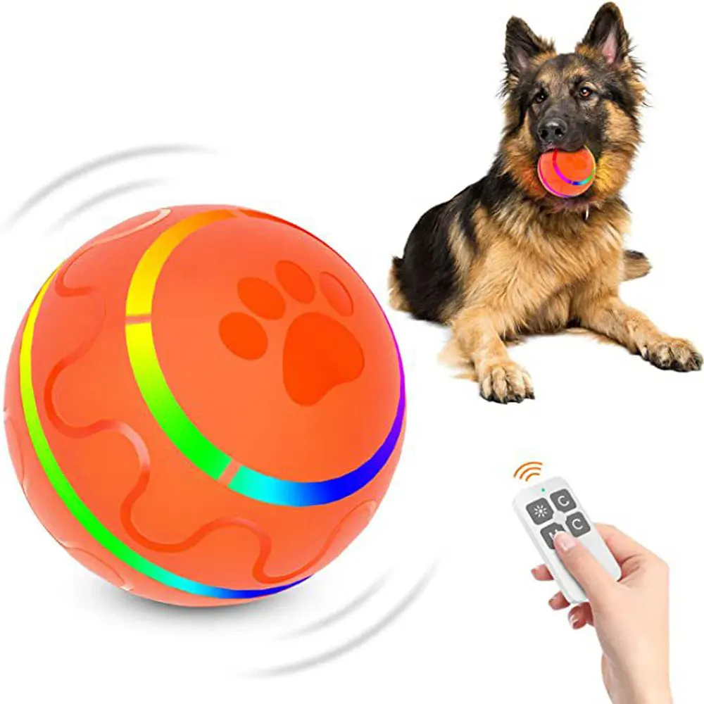 

Мяч для питомцев, Интерактивная Автоматическая игрушка со светодиодсветильник кой, перезаряжаемая через Usb, для дрессировки собак