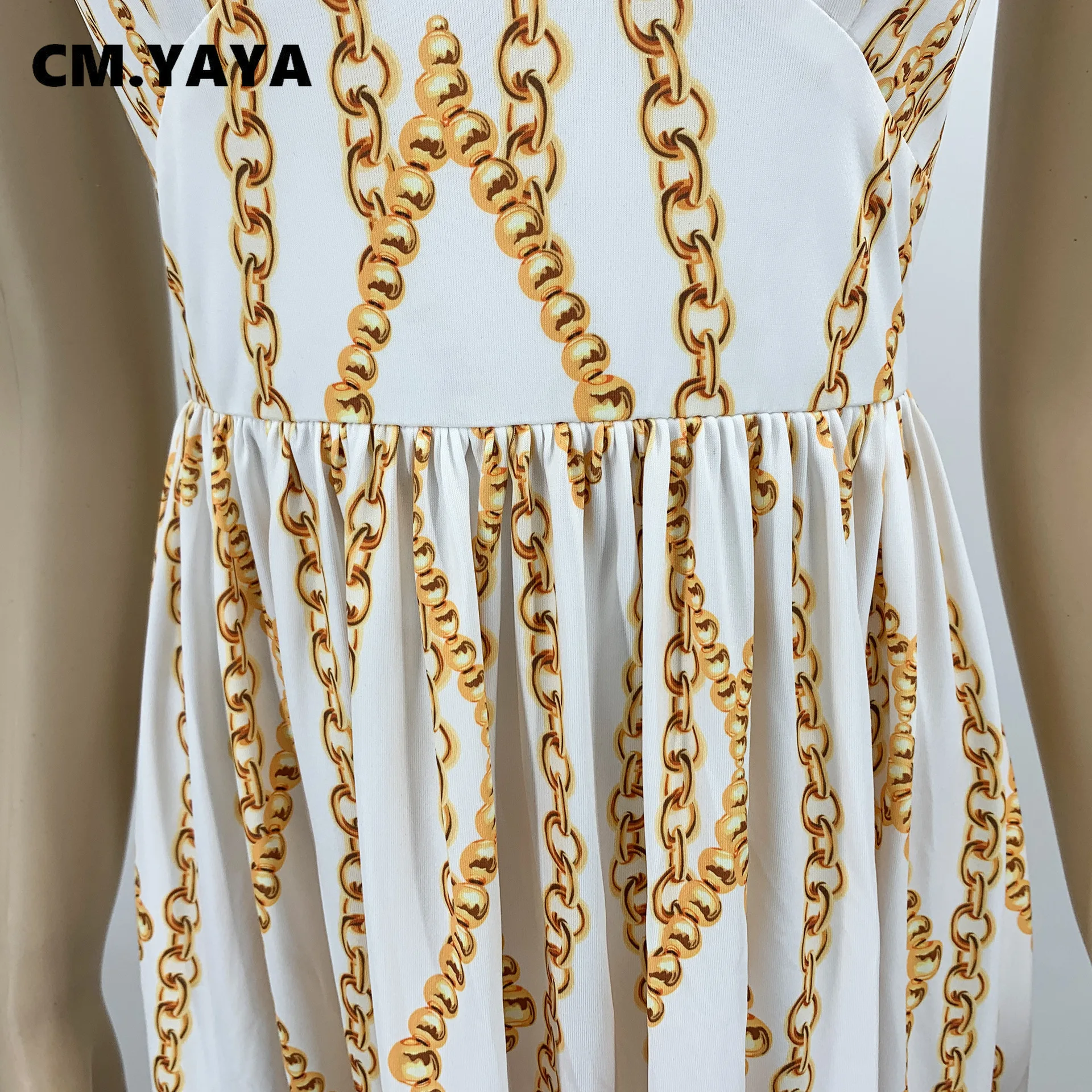 Женское длинное платье-макси с завышенной талией и V-образным вырезом |