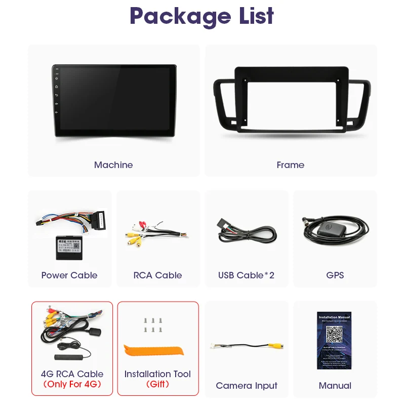 Мультимедийный Видеоплеер Jmcq 2din Android 12 Для Peugeot 508 2011-2018 Gps-навигация 4g + Стерео