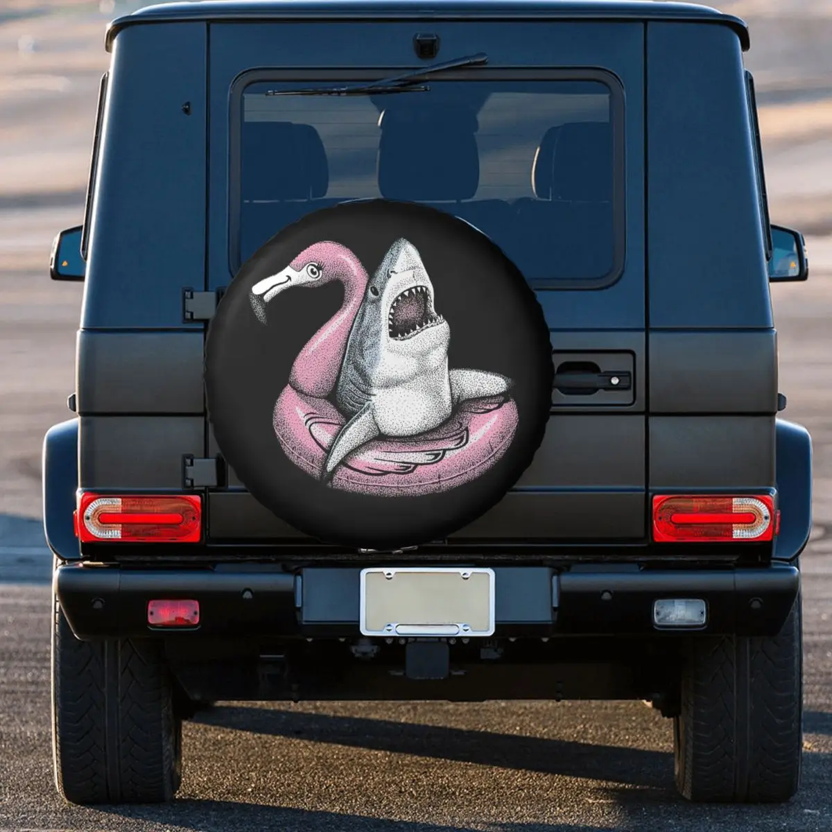 

Pool Shark Tire Cover Wheel Protectors Weatherproof Universal for Jeep Trailer RV SUV Truck Camper Travel Trailer