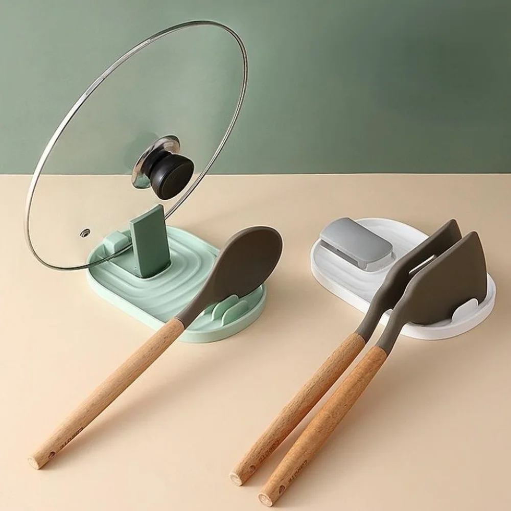 

Folding Pot Cover Rack Frame Pot Shovel Body Storage Kitchen Stove Storage Holder Drainage Tool Chopsticks Spoons Support Shelf